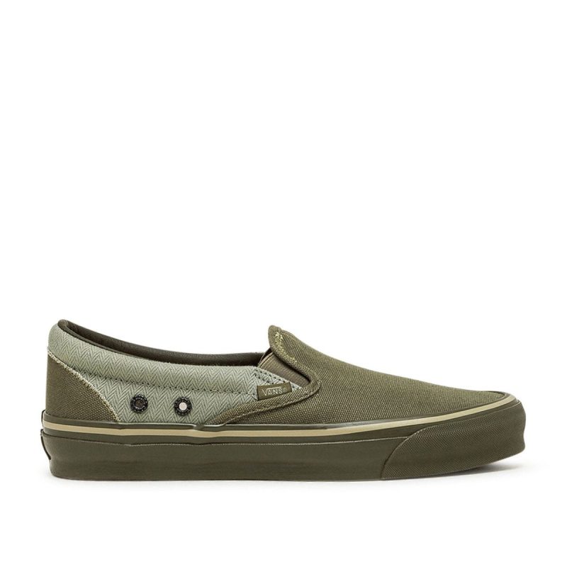 vans vault x nigel cabourn ua og classic slip on lx oliv 411951