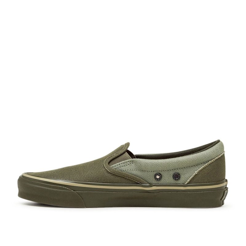 vans vault x nigel cabourn ua og classic slip on lx oliv 644403