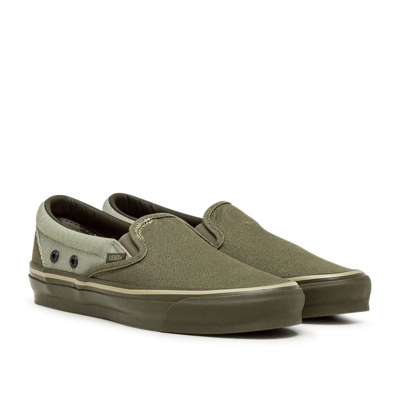 vans vault x nigel cabourn ua og classic slip on lx oliv 742280