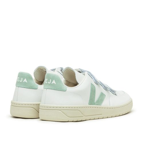 veja v lock leather weiss mint 237645