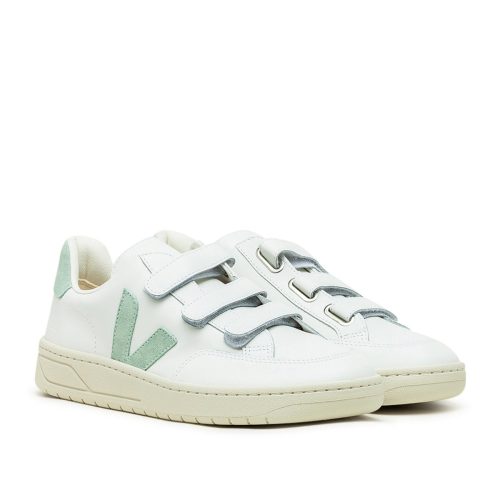 veja v lock leather weiss mint 429062