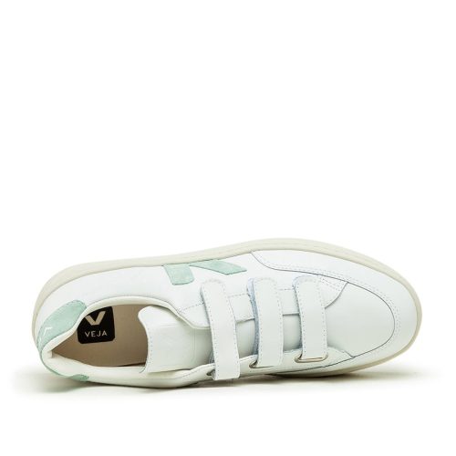 veja v lock leather weiss mint 641228