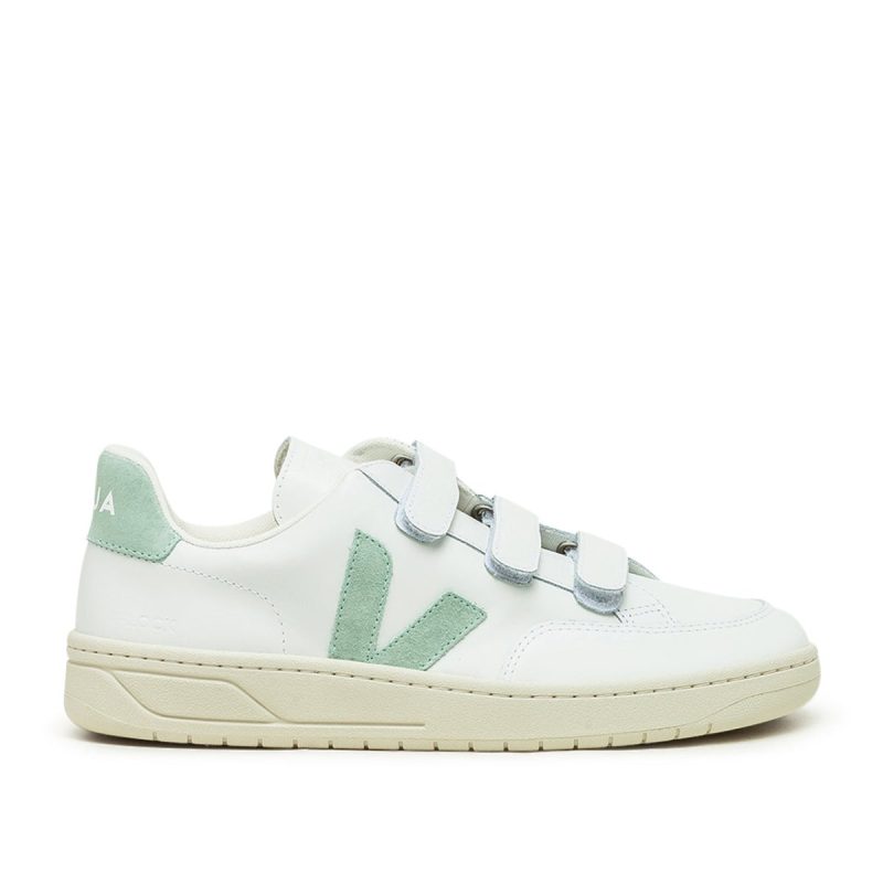 veja v lock leather weiss mint 666490