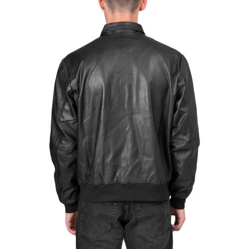 very famous leather jacket schwarz 402353