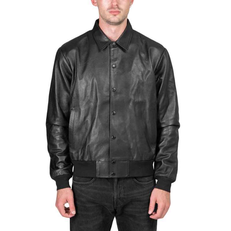 very famous leather jacket schwarz 516998